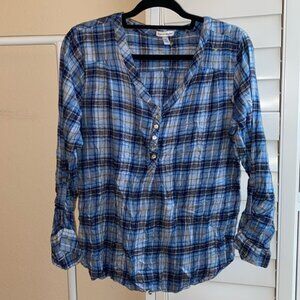 NWOT Vintage Rebecca Malone Plaid Long Sleeve
